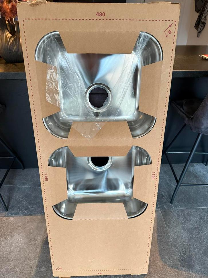 Reginox Aanrechtblad met Spoelbakken - Nieuw in doos, Huis en Inrichting, Keuken | Keukenelementen, Nieuw, Minder dan 100 cm, Ophalen of Verzenden