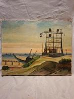 Semafoor van hoek van Holland. Olieverfschilderij, Ophalen of Verzenden