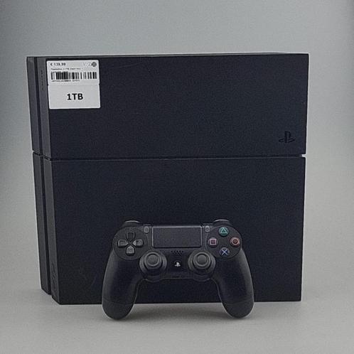 Playstation 4 1TB Zwart Incl: 1 Controller Zwart, Spelcomputers en Games, Spelcomputers | Sony PlayStation 4, Zo goed als nieuw