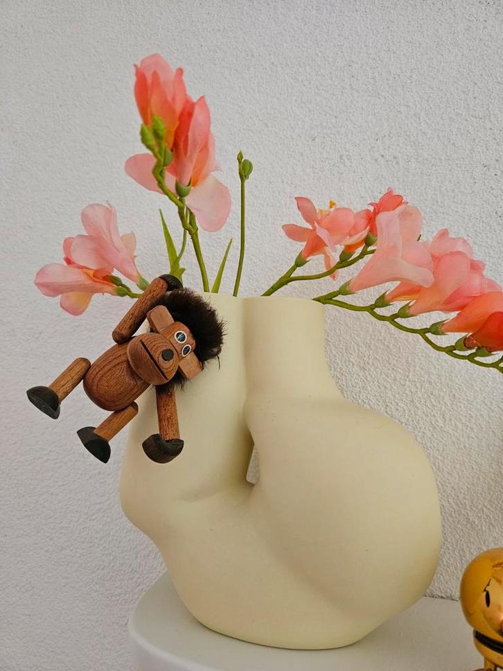 Deens design teakhouten hangaap, Antiek en Kunst, Kunst | Designobjecten, Ophalen of Verzenden