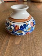 Handgeschilderd Grieks bloemenvaasje, Gebruikt, Overige kleuren, Aardewerk of Porselein, Ophalen of Verzenden