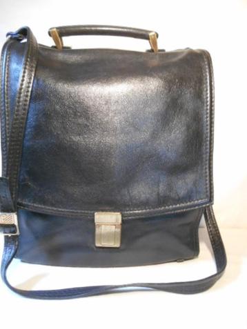 Vintage ADPEL ruime echt leren tas/ schooltas/ kantoortas beschikbaar voor biedingen