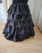 Nieuw Hoepelrok onderrok ruffels zwart, Ophalen of Verzenden, Nieuw, Kleding