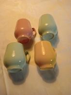 Bolle buik bekers...pastel..4 stuks, Ophalen of Verzenden, Zo goed als nieuw, Overige stijlen, Kop(pen) en/of Schotel(s)