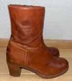 Shabbies enkellaarzen maat 39 cognackleurig leer hak 7 cm, Shabbies, Bruin, Verzenden, Lage of Enkellaarzen