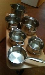TEFAL Pannen set, Huis en Inrichting, Keuken | Potten en Pannen, Inductieplaat, Pannenset, Ophalen of Verzenden, Zo goed als nieuw
