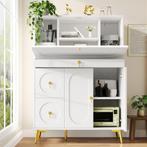 Moderne Kast met Opbergruimte - Wit & Goud Design, Verzenden