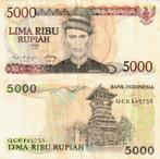 Indonesië 5000 rupiah 1986 - VF, Verzenden, Zuidoost-Azië, Los biljet