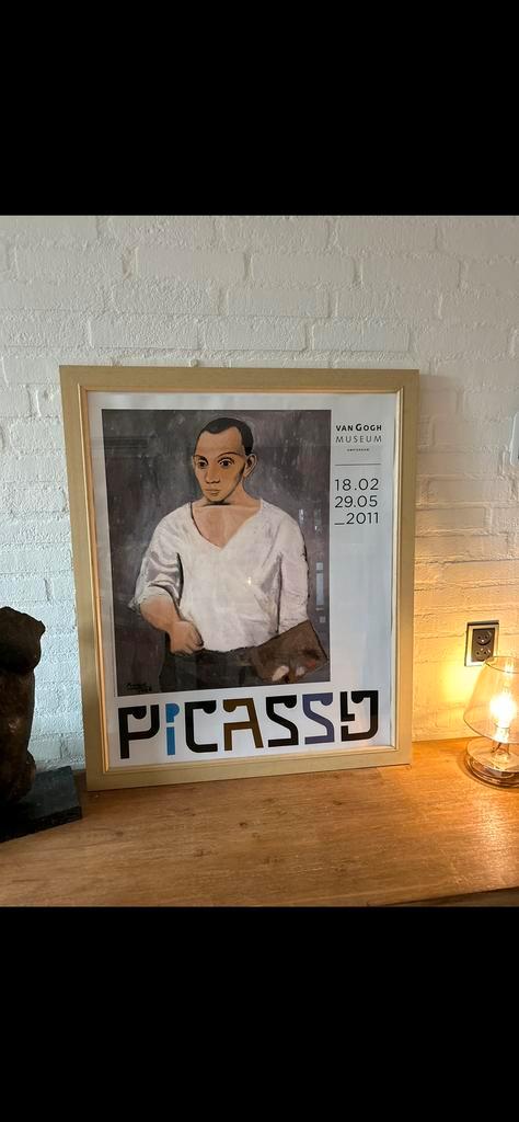 Originele ingelijste poster Picasso tentoonstelling (2011), Verzamelen, Posters, Zo goed als nieuw, Rechthoekig Staand, Ophalen of Verzenden