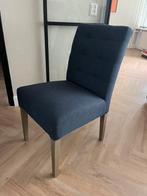 Eetkamerstoel donkerblauw 4x €20 per stuk, Ophalen, Zo goed als nieuw, Blauw, Vier