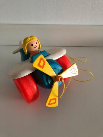 Vintage Fisher Price Vliegtuig Trekvoertuig beschikbaar voor biedingen