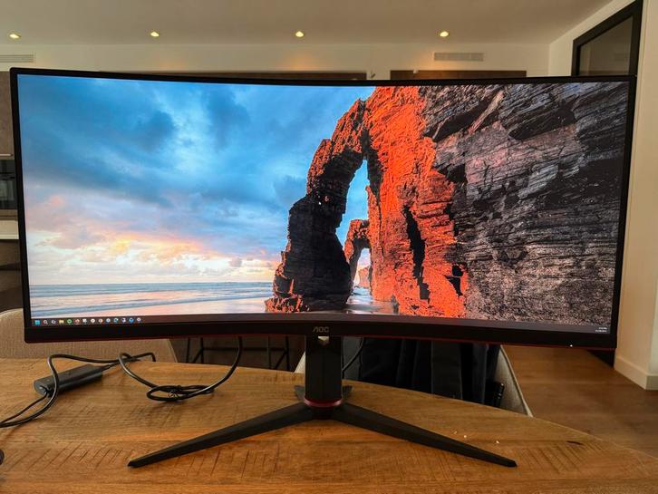 AOC CU34G2X/BK UltraWide Gaming Monitor - 34 inch, Computers en Software, Monitoren, Zo goed als nieuw, 101 t/m 150 Hz, VA, Quad HD (2K)