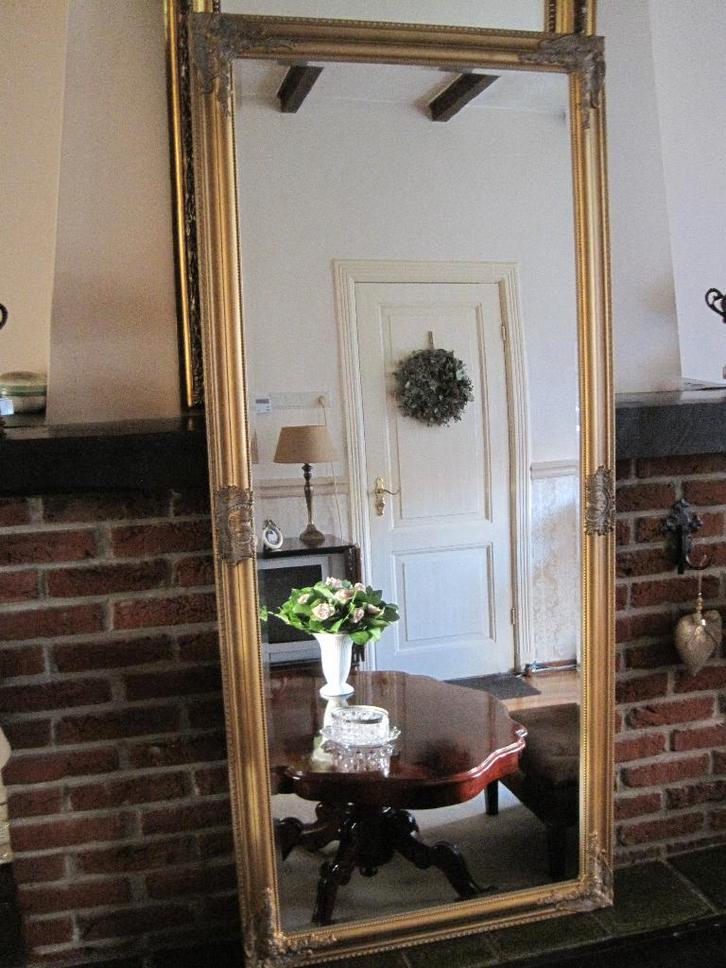 "Exclusieve" Old-Gold "Facet Geslepen"Lange!! "Barok"Spiegel, Huis en Inrichting, Woonaccessoires | Spiegels, Zo goed als nieuw