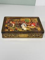 Vintage De Gruyter blikken trommel Brueghel 1953 antiek blik, Ophalen of Verzenden, Zo goed als nieuw