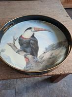 Dienblad met toekan, Ophalen of Verzenden, Rond, Hout