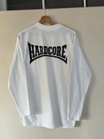Hardcore Longsleeve L  wit, Maat 52/54 (L), Wit, Hardcore, Ophalen of Verzenden