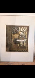 Laetitia de Haas lithografie met lijst - Balcon, Antiek en Kunst, Kunst | Litho's en Zeefdrukken, Ophalen