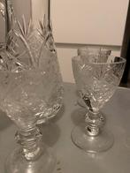 Kristallen glazen en karaf 2 sets met 6 glazen en 10 glazen, Antiek en Kunst, Antiek | Glas en Kristal, Ophalen