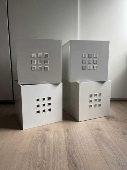 8x Zeldzame Lekman bakken manden wit kallax Ikea ZGAN!, Huis en Inrichting, Woonaccessoires | Schalen en Manden, Zo goed als nieuw