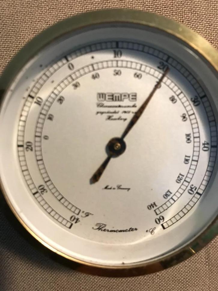 WEMPE maritieme thermometer, Watersport en Boten, Accessoires en Onderhoud, Zo goed als nieuw, Interieur en Kussens, Ophalen of Verzenden