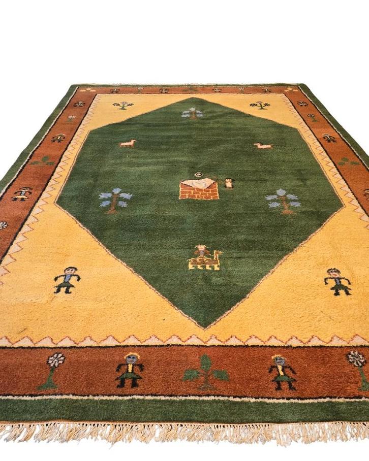 Groot Perzisch tapijt Gabbeh 360x260 Wollen vloerkleed, Huis en Inrichting, Stoffering | Tapijten en Kleden, Zo goed als nieuw