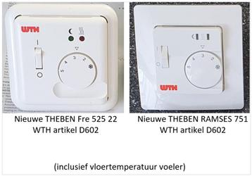 Nieuw Theben Thermostaat Ramses 751 en FRe 525 22 //WTH D602 beschikbaar voor biedingen