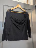 Claudia Sträter zwarte top met prachtige hals - maat 36, Zwart, Ophalen of Verzenden, Zo goed als nieuw, Lange mouw