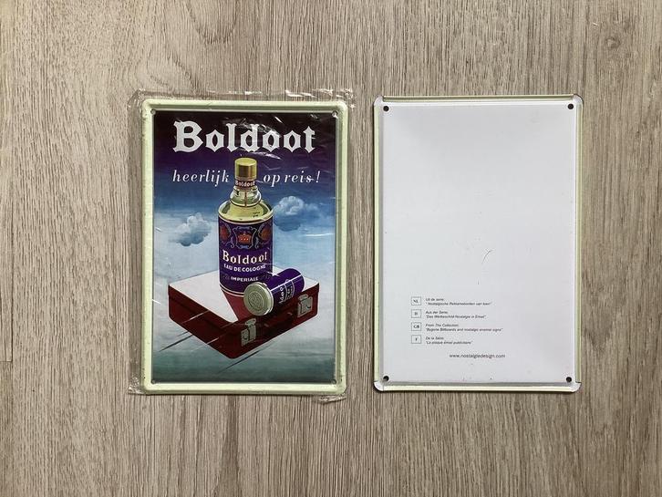 Vintage BOLDOOT reclame bord (geen emaille), Verzamelen, Merken en Reclamevoorwerpen, Zo goed als nieuw, Reclamebord, Ophalen of Verzenden