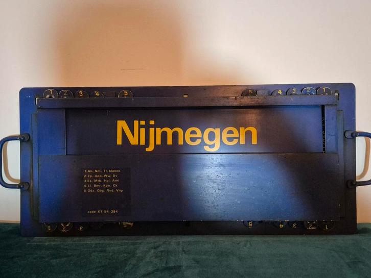 Origineel NS Koersbord Plan X, Blauwe Engel, DE1, DE2, Verzamelen, Spoorwegen en Tramwegen, Ophalen of Verzenden