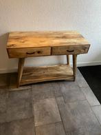 mooi mangohouten bureautje met 2 lades, Huis en Inrichting, Bureaus, Ophalen, Zo goed als nieuw, Bureau
