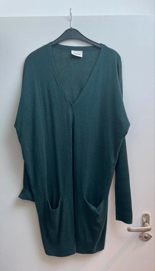 Ganni mooi dun gebreid vest flessengroen S+, Kleding | Dames, Truien en Vesten, Zo goed als nieuw, Maat 36 (S), Groen, Ophalen of Verzenden