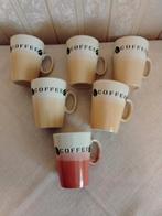 6 mokken  Douwe Egberts uit grootmoeders tijd., Ophalen of Verzenden, Aardewerk, Overige stijlen, Kop(pen) en/of Schotel(s)