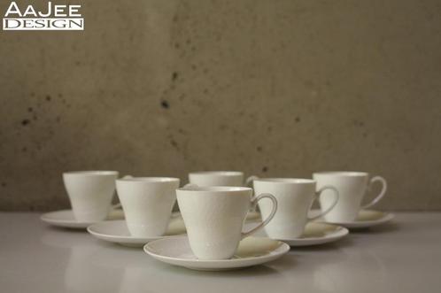 6 X Rosenthal - Bjørn Wiinblad - Kop & Schotel - Flinterdun, Huis en Inrichting, Keuken | Servies, Zo goed als nieuw, Kop(pen) en/of Schotel(s)