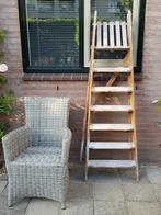 vintage schilderstrap houten trap decoratie, Ophalen, Gebruikt
