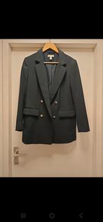 Donkergroene double breasted blazer (mt 42), Ophalen of Verzenden, Zo goed als nieuw, Maat 42/44 (L), Groen