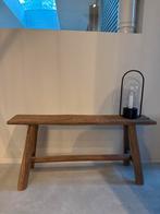 Teak Houten Bankje - Sidetable, Ophalen, Gebruikt, 50 tot 100 cm, Teakhout