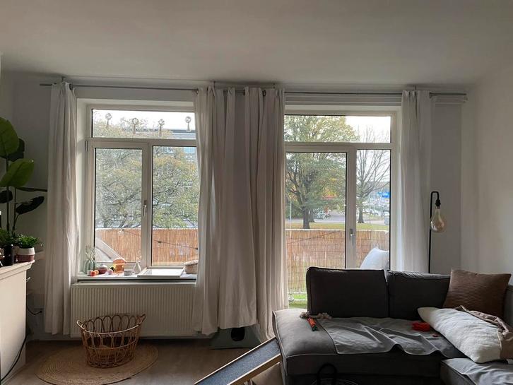 Gordijnen HEMA wit 5x, Huis en Inrichting, Stoffering | Gordijnen en Lamellen, Zo goed als nieuw, 200 cm of meer, 100 tot 150 cm