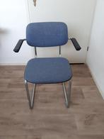 Gispen stoelen model 1125 - 4 stuks, Huis en Inrichting, Stoelen, Ophalen, Gebruikt, Blauw, Metaal