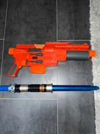 Star wars Nerf gun & star wars lazersword, Ophalen of Verzenden, Actiefiguurtje