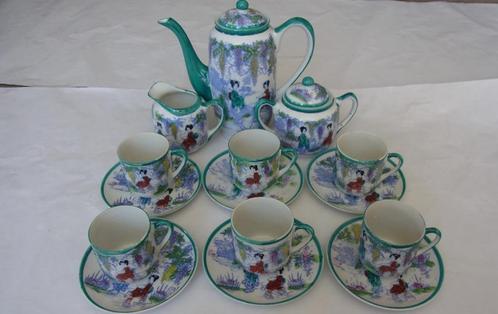 JAPANS PORSELEINEN THEESERVIES   -rek7, Antiek en Kunst, Antiek | Servies compleet, Ophalen of Verzenden
