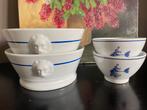 4 witte Franse pornic Sophie.C schalen, Antiek en Kunst, Ophalen of Verzenden
