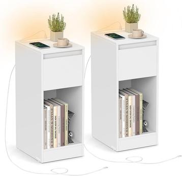VASAGLE Nachtkastje Set van 2 LED-verlichting1 USB-A 1 USB-C beschikbaar voor biedingen