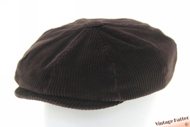 Paperboy pet Hatland Way donker bruin ribfluweel 55, 59, 61, Kleding | Heren, Hoeden en Petten, Nieuw, Pet, 58 of 59 cm (L, 7¼ of ⅜ inch)