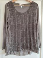 Shirt lange mouw- merk Linea Tesini , maat 42 - kleur taupe, Bruin, Maat 42/44 (L), Ophalen of Verzenden, Zo goed als nieuw