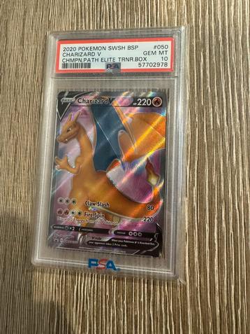Charizard SWSH BSP V #050 PSA10 Pokemon Kaart beschikbaar voor biedingen