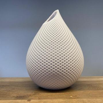 Druppelvaas Raindrop - Wit, 3d Geprint beschikbaar voor biedingen