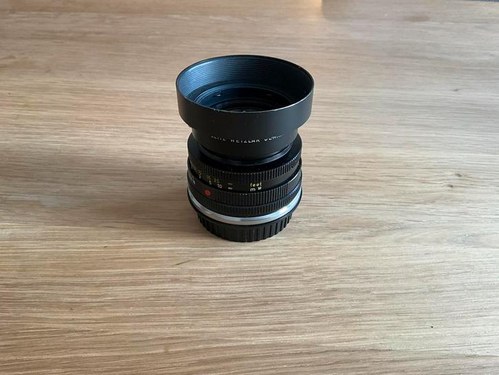 leica R summicron 50mm f2 lens met leitax Canon EF mount, Audio, Tv en Foto, Fotografie | Lenzen en Objectieven, Zo goed als nieuw