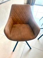 6 Draaibare Eetkamerstoelen Bruin - ZGAN, Huis en Inrichting, Tafels | Eettafels, Minder dan 50 cm, Ophalen of Verzenden, Zo goed als nieuw