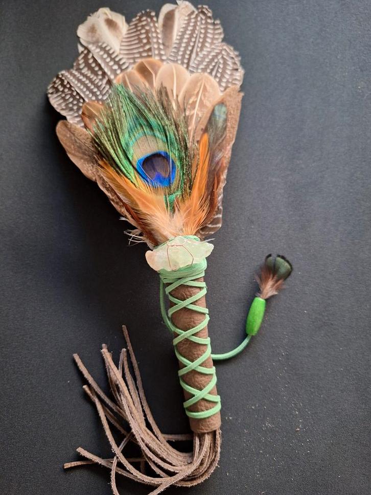 smudge veren waaier featherfan, Antiek en Kunst, Kunst | Niet-Westerse kunst, Ophalen of Verzenden