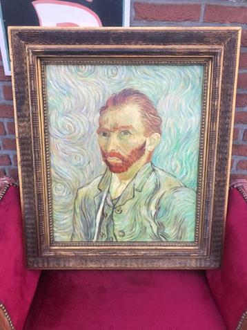 fraai groot schilderij, zelfportret Vincent van Gogh beschikbaar voor biedingen